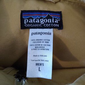 Patagonia Mens Organic Cotton Tan Full Zip Jacket
